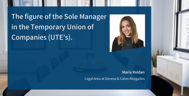 8-The figure of the Sole Manager in the Temporary Union of Companies (UTE’s).