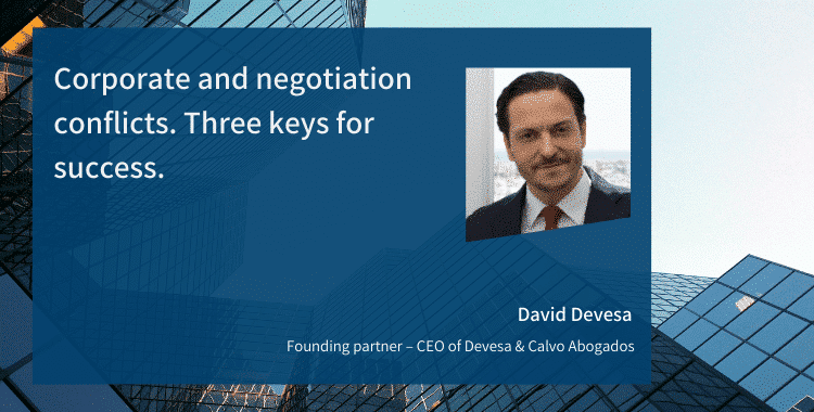 Corporate and negotiation conflicts. Three keys for success.