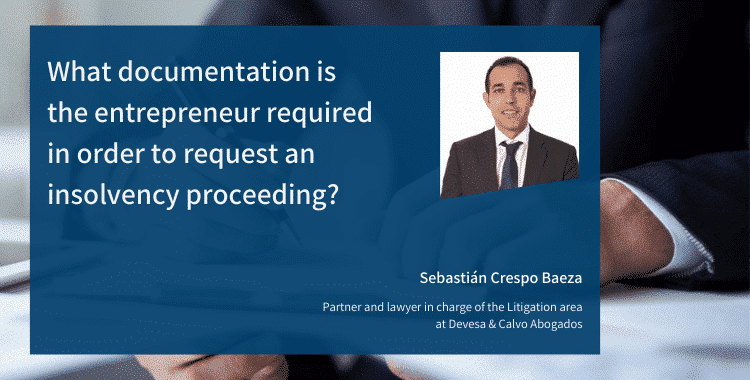 11-What documentation is the entrepreneur required in order to request an insolvency proceeding